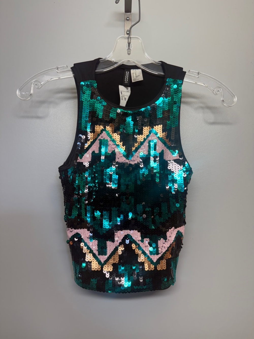 Sequin Party Rave Festival Cropped Sleeveless Crop Top